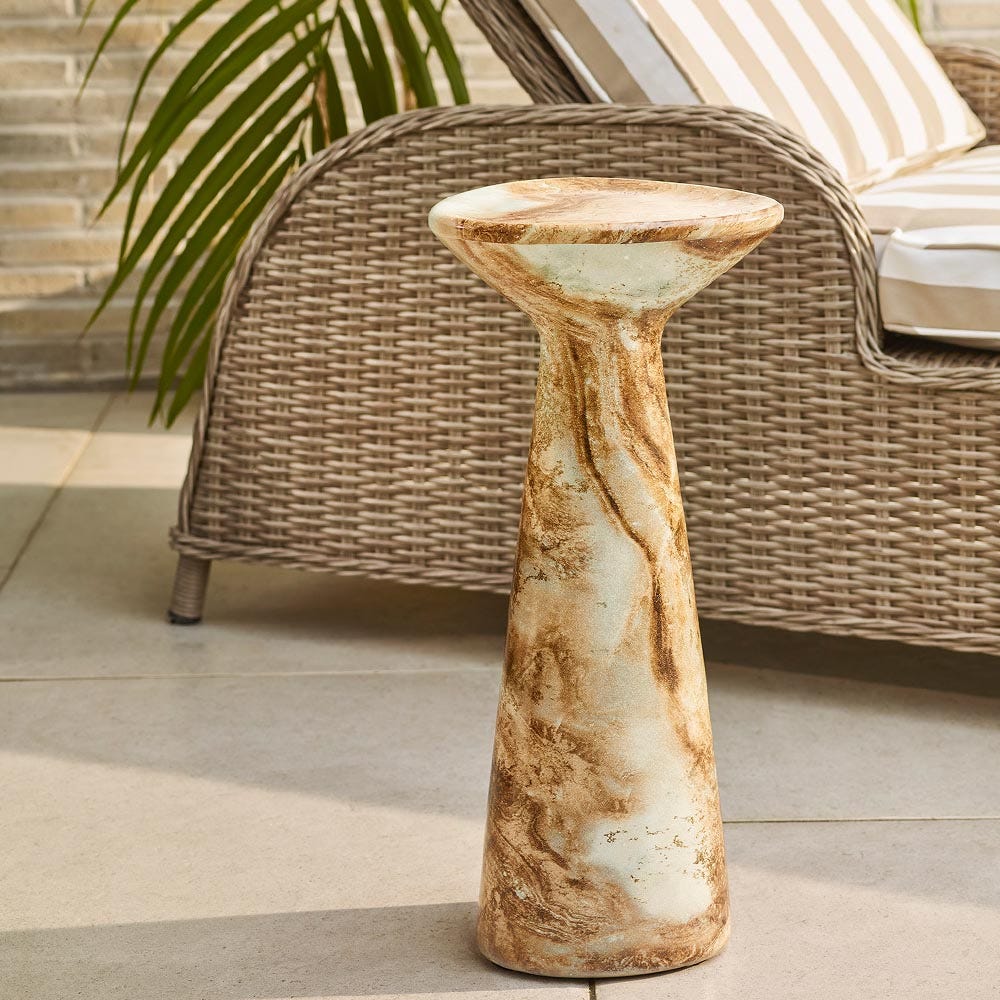 JASPER SIDE TABLE IN MARBLE FINISH EFFECT