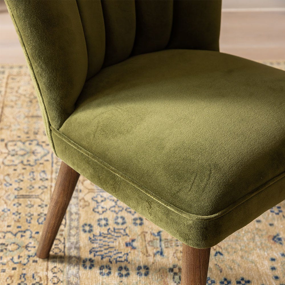 JOYCE DINING CHAIR IN DEEP GREEN VELVET