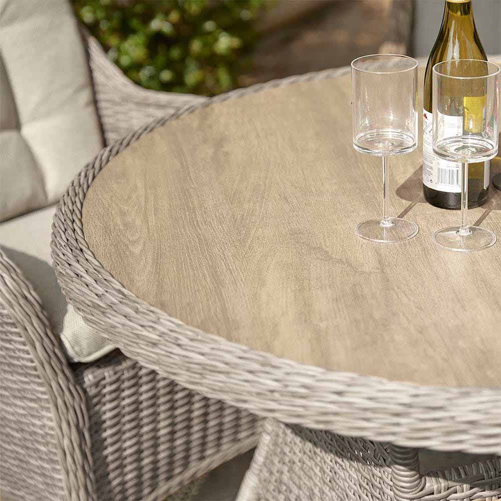 KARLA 4 SEAT DINING SET AND DELUXE 2.5M PARASOL