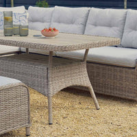 KARLA RATTAN RECTANGULAR LOUNGE DINING SET
