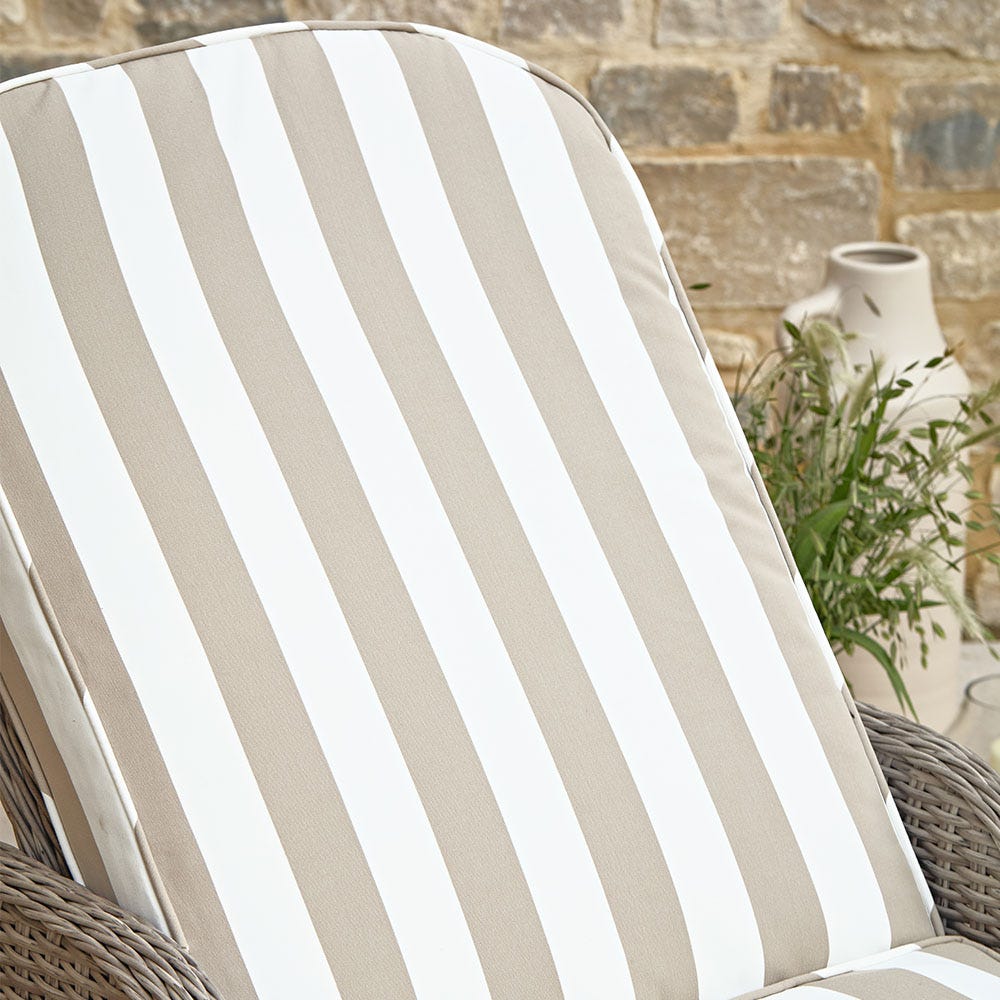 KARLA RATTAN SUNLOUNGER - STRIPED