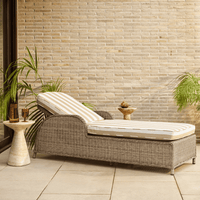 KARLA RATTAN SUNLOUNGER - STRIPED