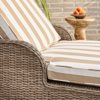 KARLA RATTAN SUNLOUNGER - STRIPED