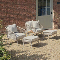 Lauren Duo Set with Chairs, Table and Footstools