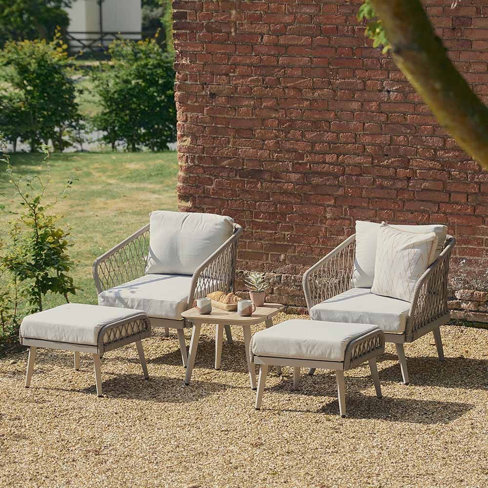 Lauren Duo Set Chairs Table Footstools