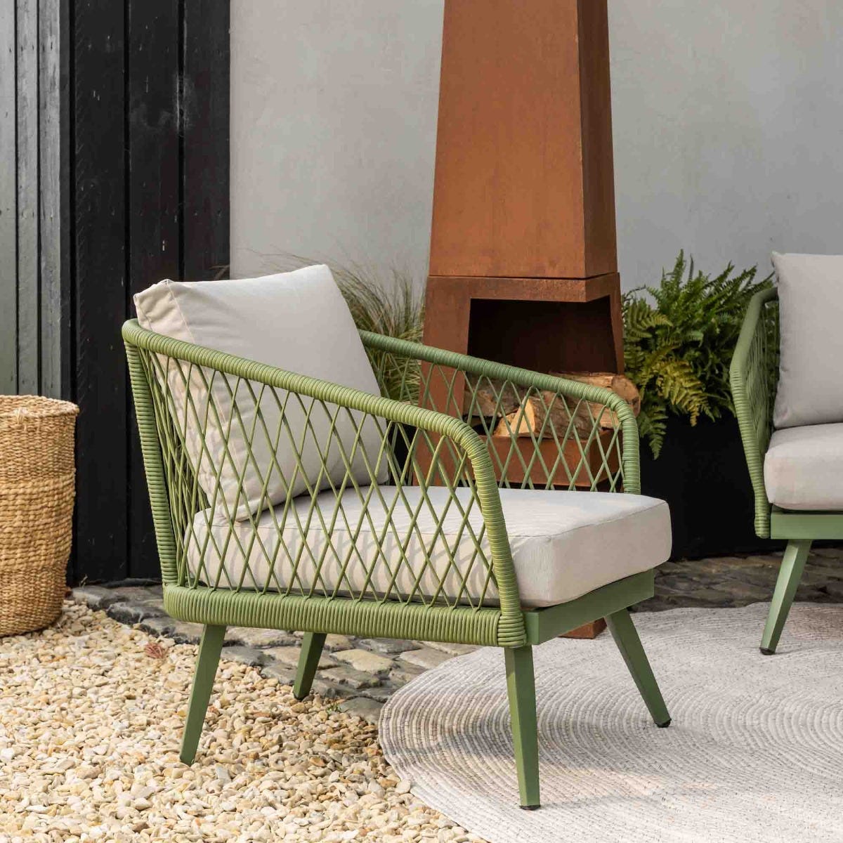 LAUREN 4 SEAT LOUNGE SET IN GREEN