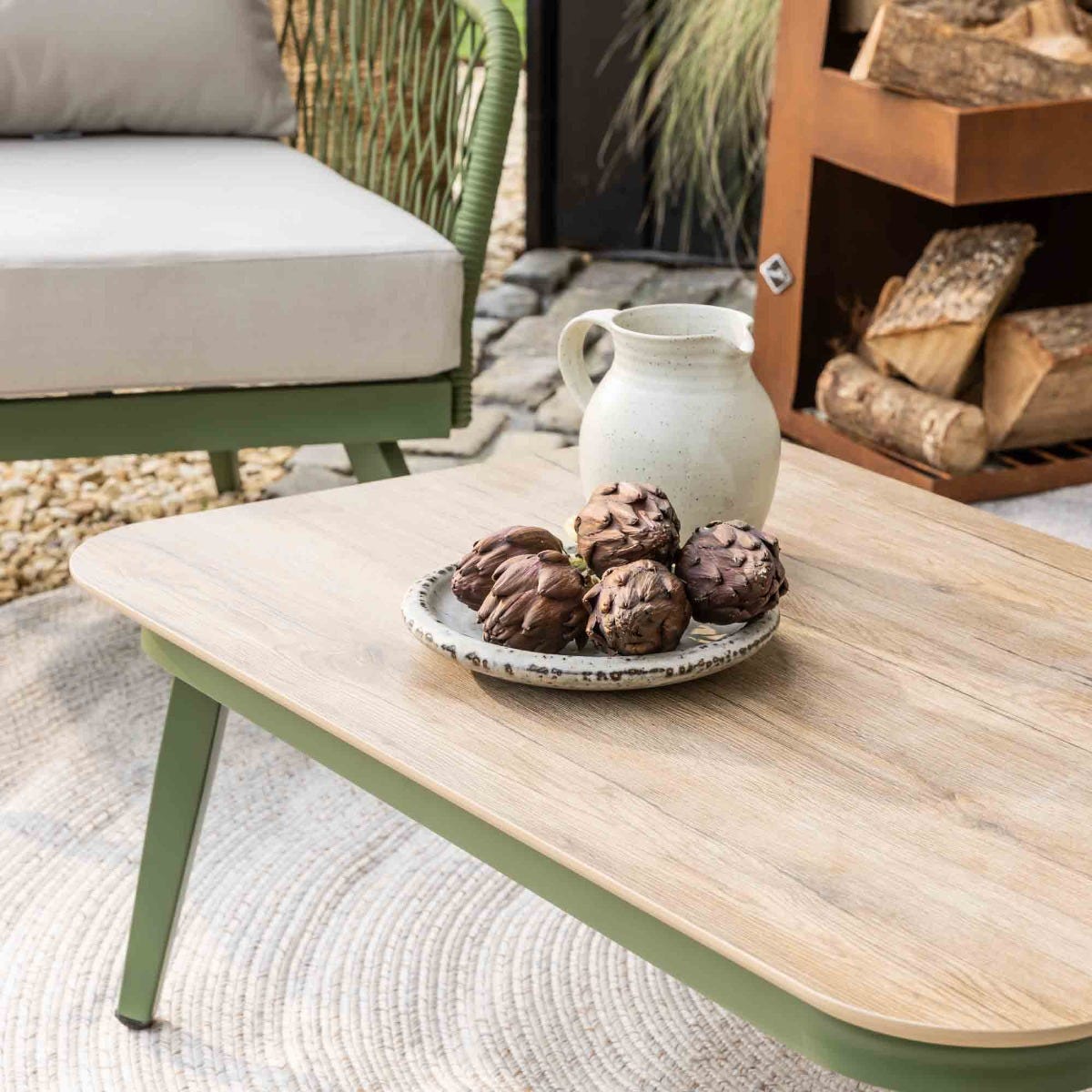 LAUREN 4 SEAT LOUNGE SET IN GREEN