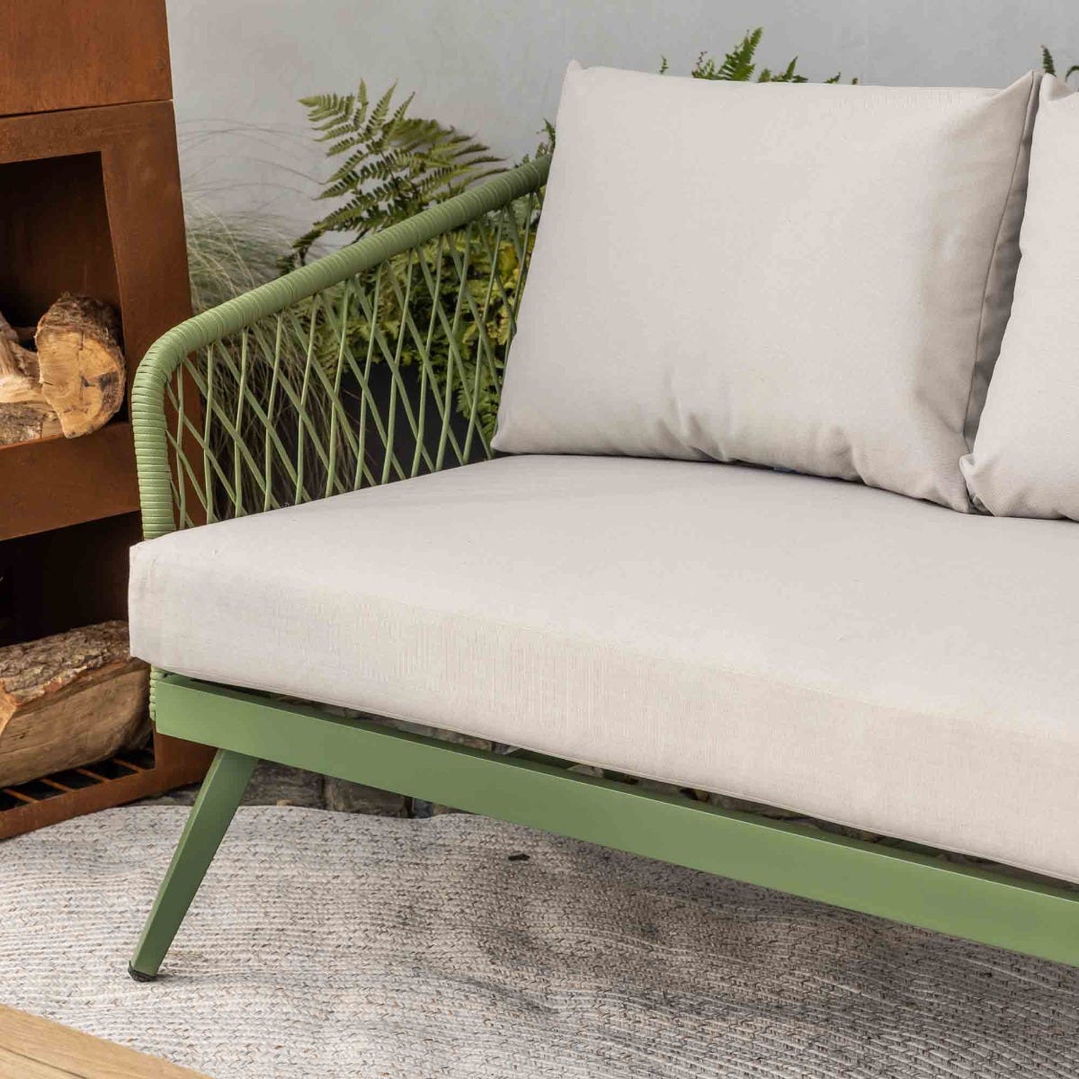 LAUREN 4 SEAT LOUNGE SET IN GREEN