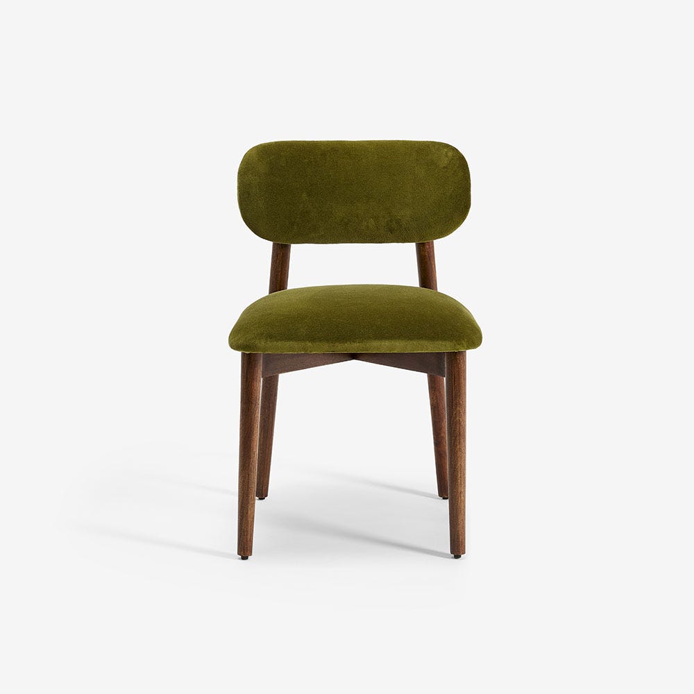 Layla Dining Chair in Deep Green Velvet 
