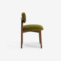 Layla Dining Chair in Deep Green Velvet 