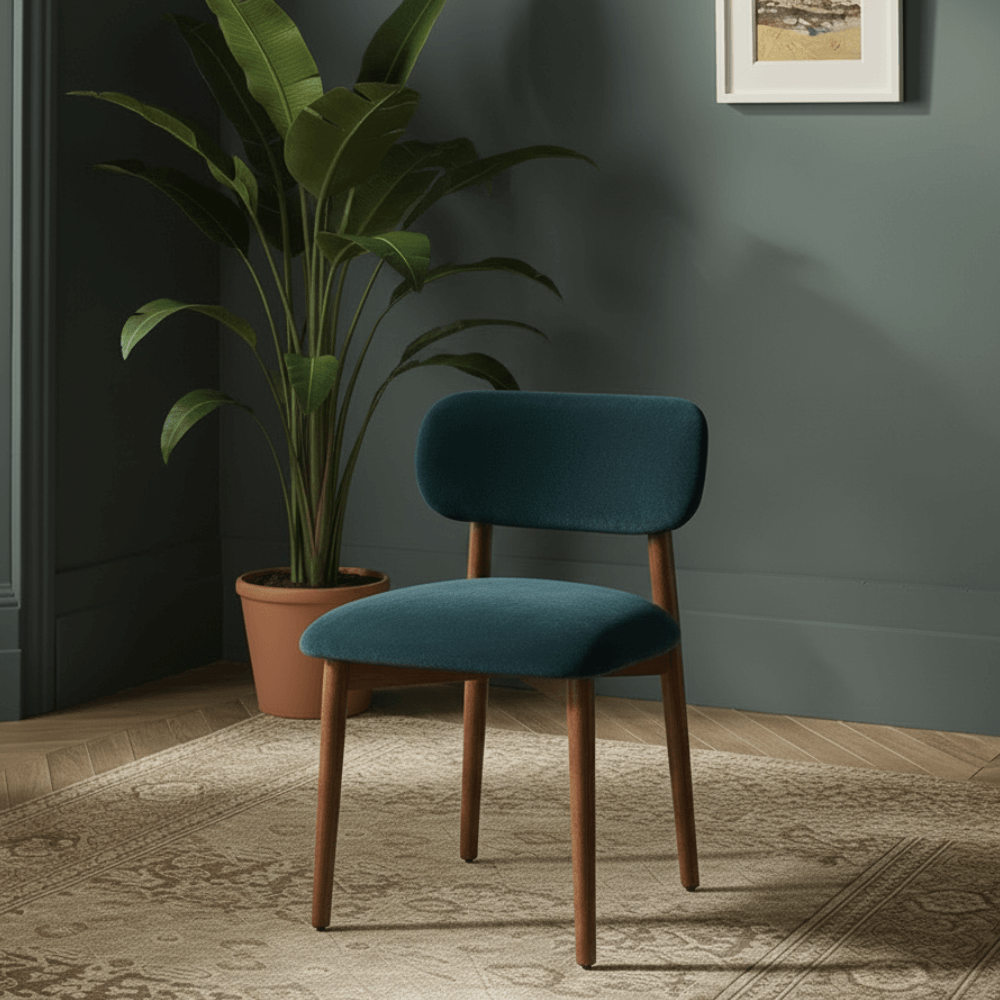 LAYLA DINING CHAIR - PETROL BLUE VELVET