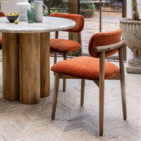 LAYLA DINING CHAIR IN RUST VELVET