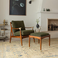 LEVI ARMCHAIR IN OLIVE GREEN BOUCLE