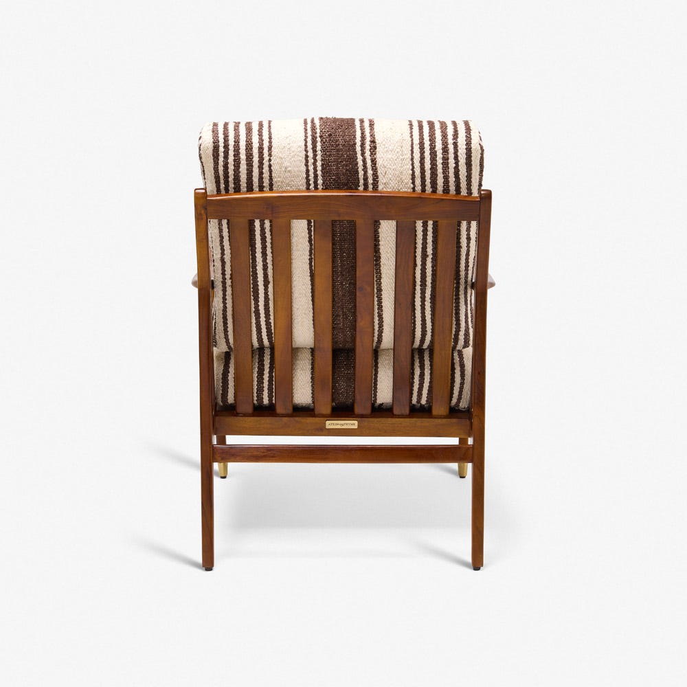 LEVI ARMCHAIR IN STRIPED RUG