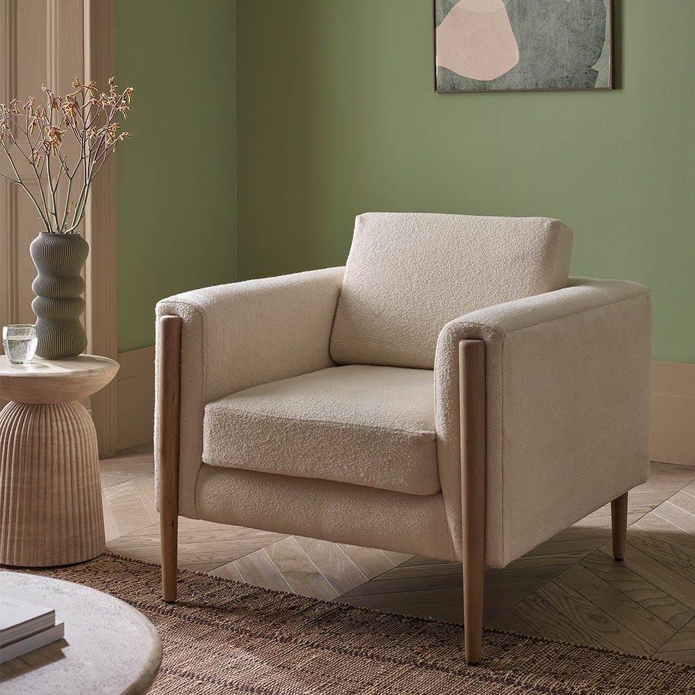 LEXINGTON ARMCHAIR IN LINEN MIX - NATUAL
