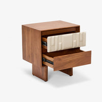 LISBON BEDSIDE TABLE - ALMOND WHITE