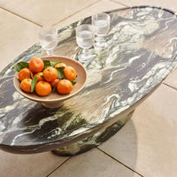 LUCY COFFEE TABLE IN GREEN MARBLE EFFECT