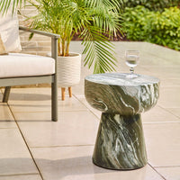 LUCY SIDE TABLE IN GREEN MARBLE EFFECT