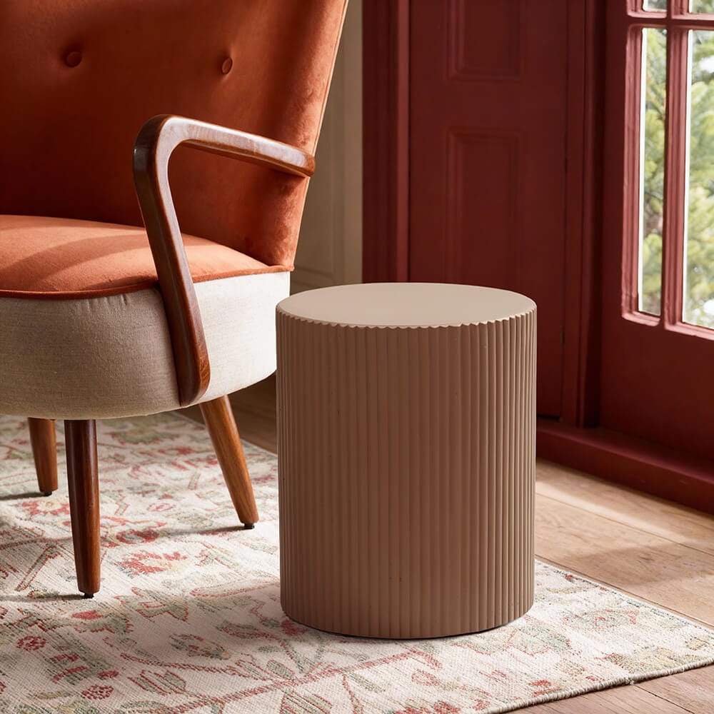 Maru Stool / Side Table - Clay Finish