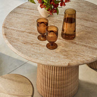MASON BISTRO TABLE IN TRAVERTINE FINISH EFFECT