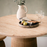 MASON BISTRO TABLE IN TRAVERTINE FINISH EFFECT