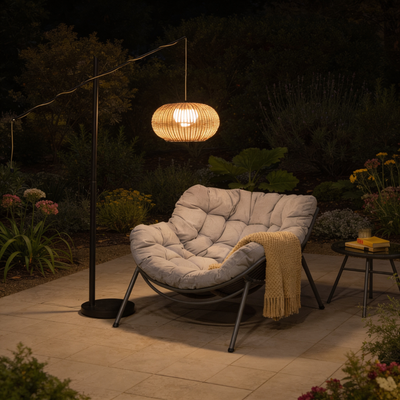 MATERA SESAME RATTAN 1.8M FLOOR LAMP