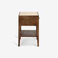 MIRABELLE TRAVERTINE BEDSIDE TABLE