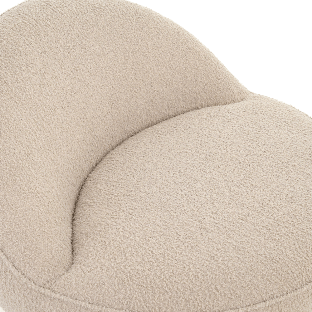 MOLLY SWIVEL CHAIR IN CURLED FABRIC
