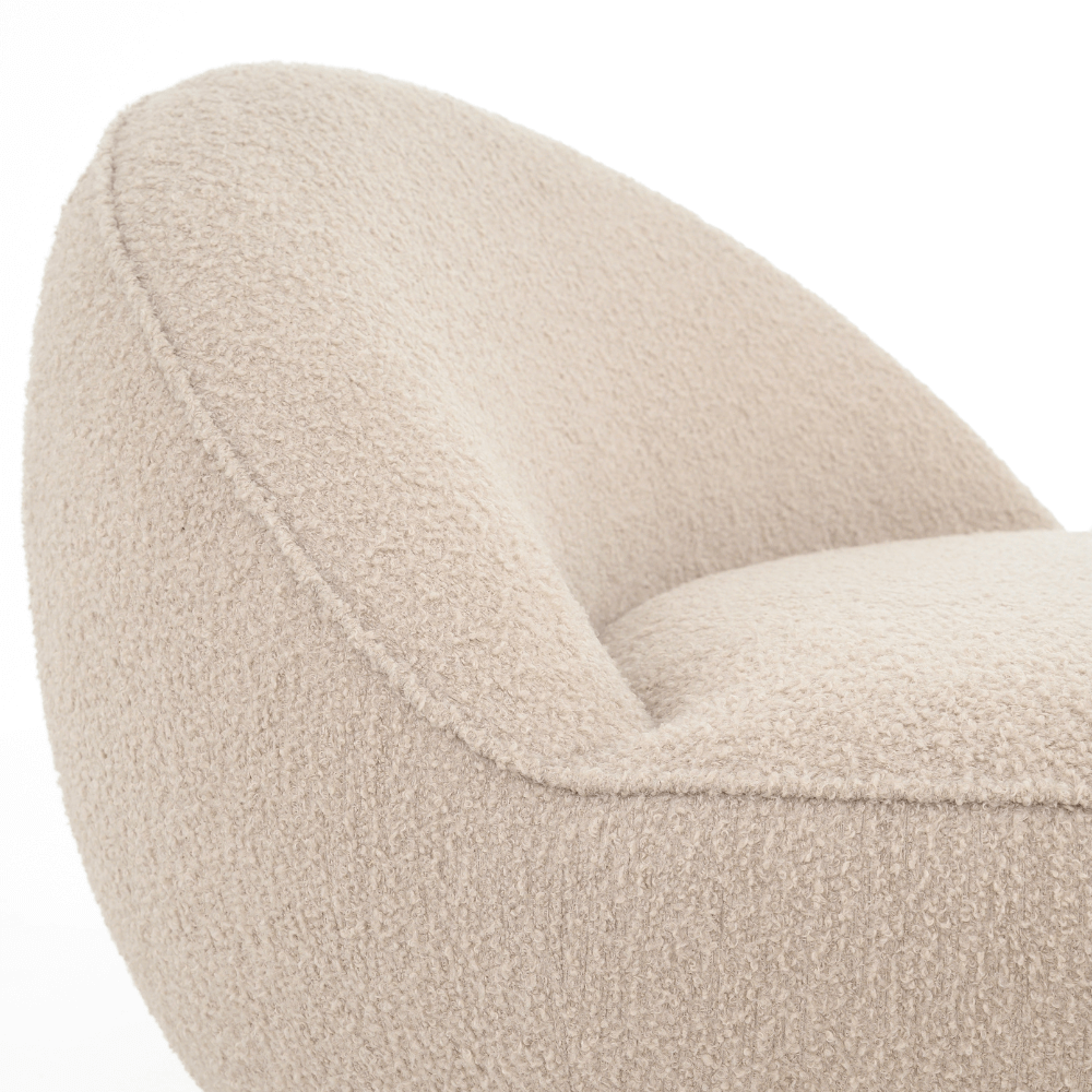 MOLLY SWIVEL CHAIR IN CURLED FABRIC
