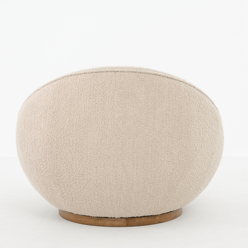 MOLLY SWIVEL CHAIR IN CURLED FABRIC