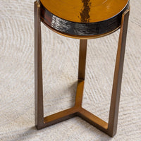 MOLTEN SIDE TABLE IN AMBER - TALL