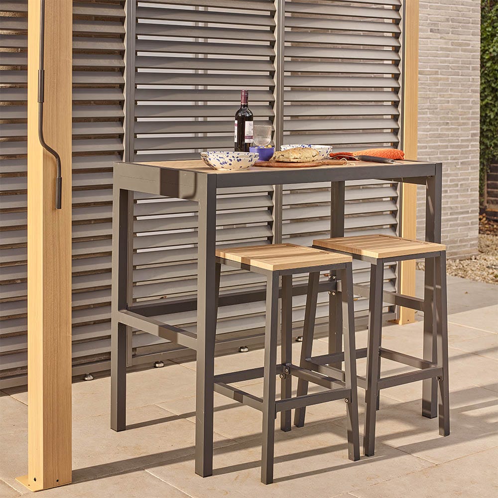 Savannah Bar Table 2 Bar Stools Oak