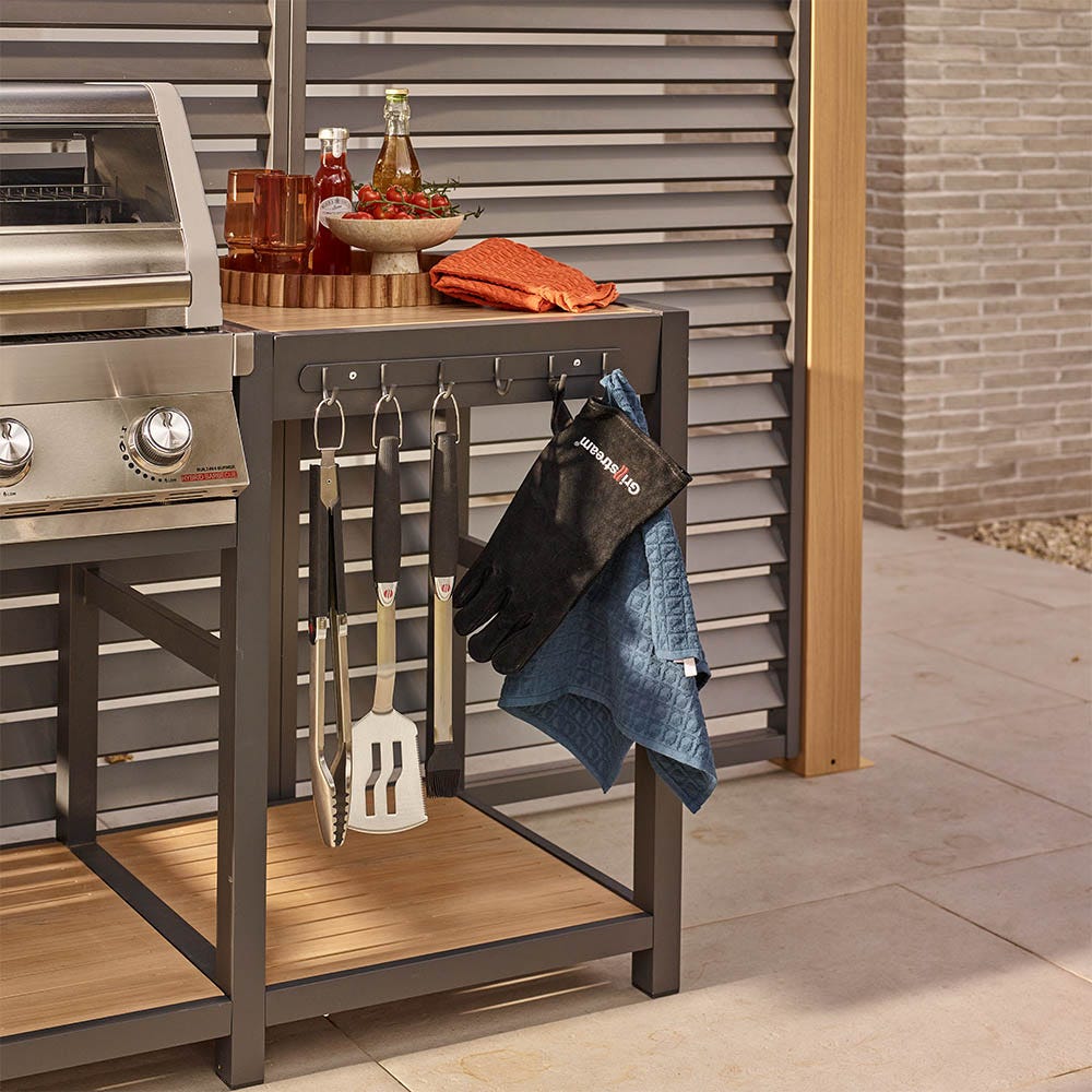 Savannah Hybrid Outdoor Kitchen - 4 Burner - Oak