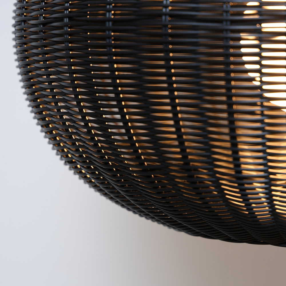 RAVELLO NOIR RATTAN 55CM PENDANT LIGHT