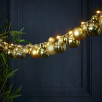 Retro Bauble 2m Garland - Gold