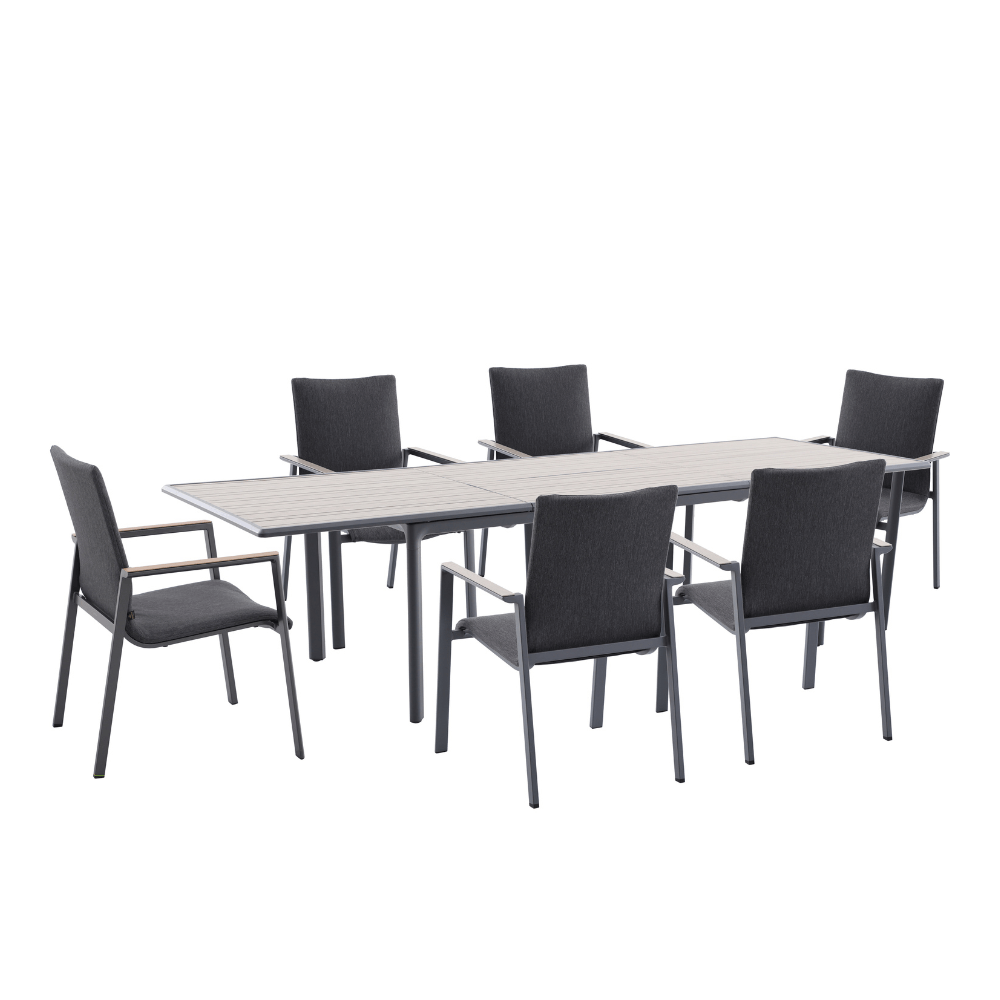 SAVANNAH BIRCH 8 SEAT EXTENDING DINING SET