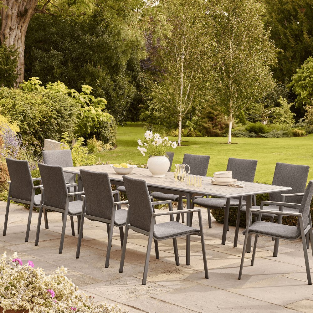 SAVANNAH BIRCH 8 SEAT EXTENDING DINING SET