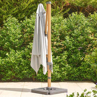 Savannah 3m Wood-Effect Parasol - Oak