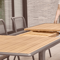 Savannah Rope 8-10 Seat 2m Extending Dining Set - Oak