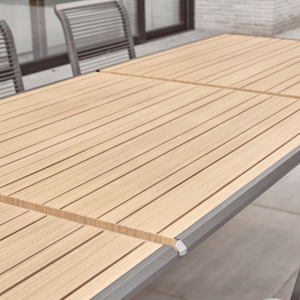Savannah Rope 8-10 Seat 2m Extending Dining Set - Oak
