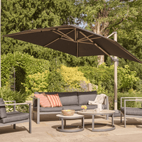 SAVANNAH BIRCH 3.0M DELUXE WOOD-EFFECT CANTILEVER PARASOL