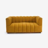 SLOANE FLUTED 2-SEAT SOFA IN MUSTARD BOUCLE