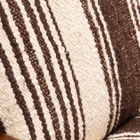 Brown & Cream Striped Fabric Swatch