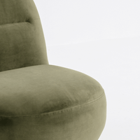 SUSIE SWIVEL CHAIR IN GREEN VELVET