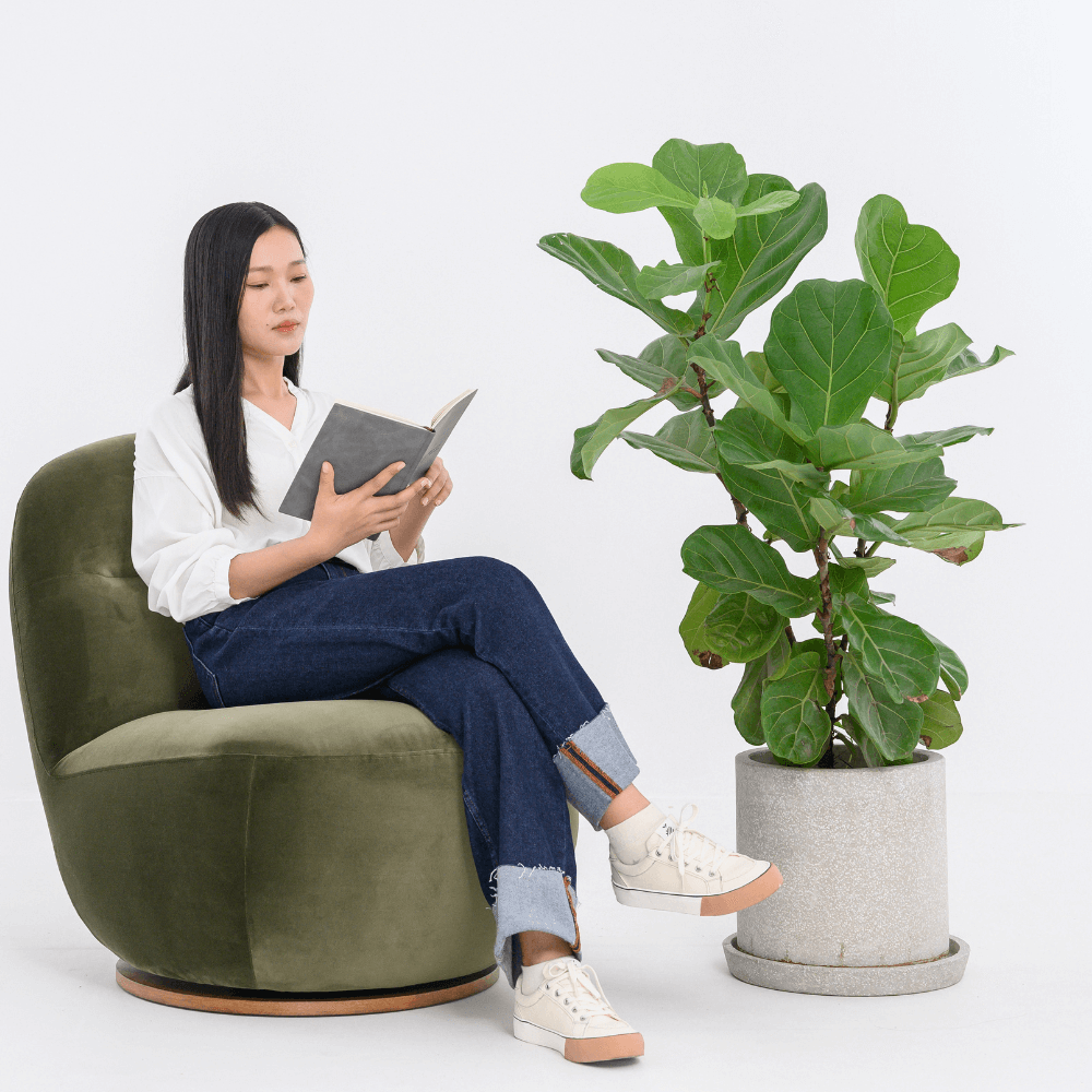 SUSIE SWIVEL CHAIR IN GREEN VELVET