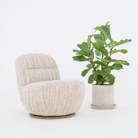 SUSIE SWIVEL CHAIR IN TEXTURED WEAVE