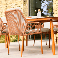 OLIVIA TERRACOTTA 6 SEAT RECT DINING SET