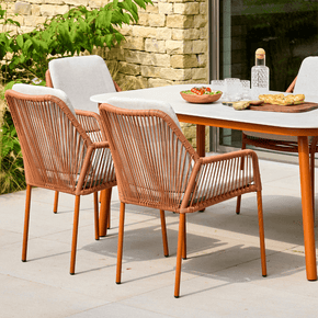 OLIVIA TERRACOTTA 6 SEAT RECT DINING SET