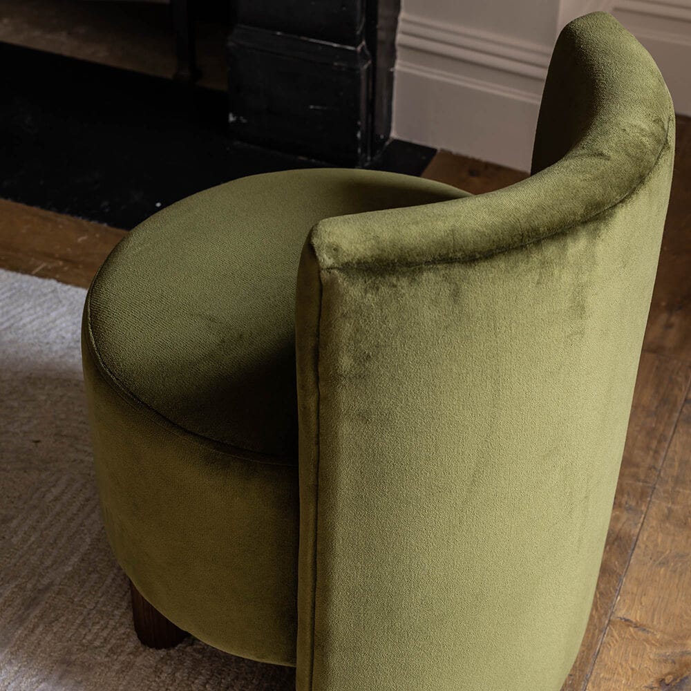 WESLEY OCCASIONAL CHAIR IN DEEP GREEN VELVET