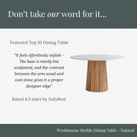 Westbourne Marble Dining Table - Natural